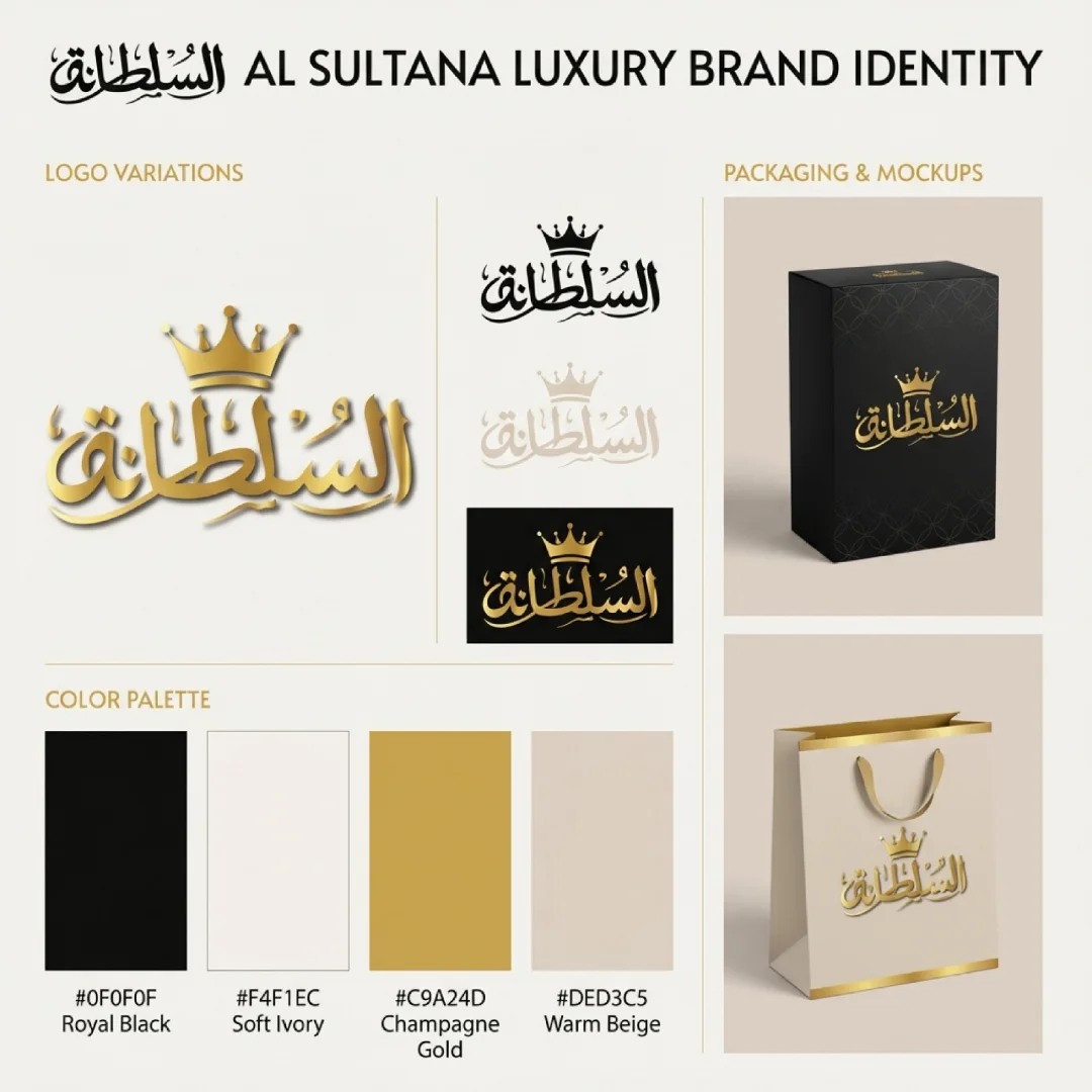 Al Sultana logo And Mockup And Packing